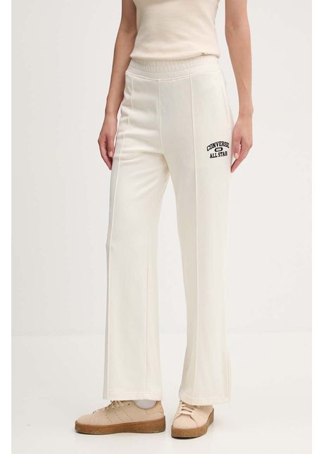 Converse pantaloni de trening culoarea bej cu imprimeu 10026779 a03