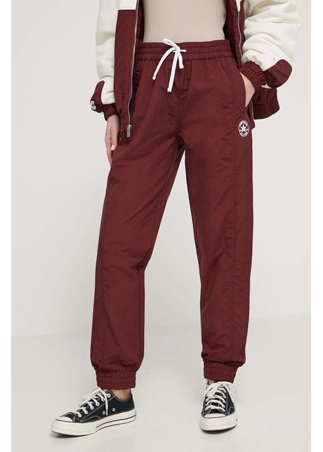 Converse pantaloni de trening culoarea bordo neted