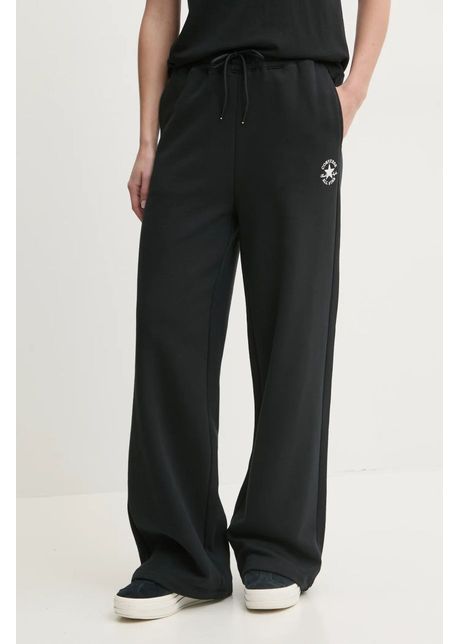 Converse pantaloni de trening din bumbac culoarea negru uni 10027072 a02