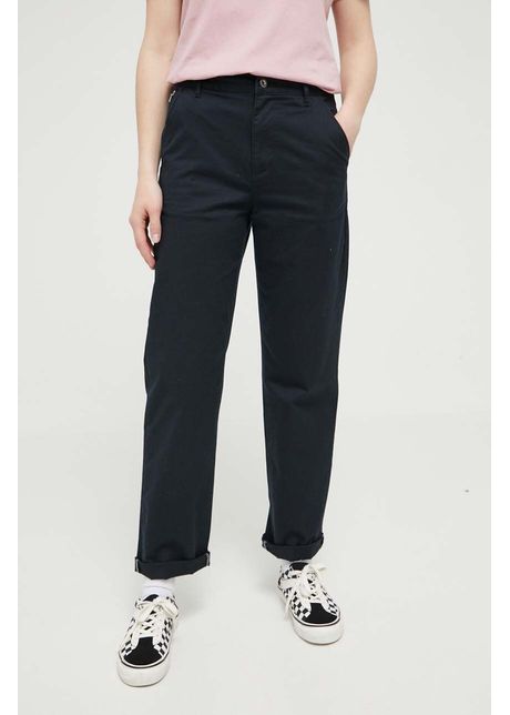 Converse pantaloni femei culoarea negru drept medium waist