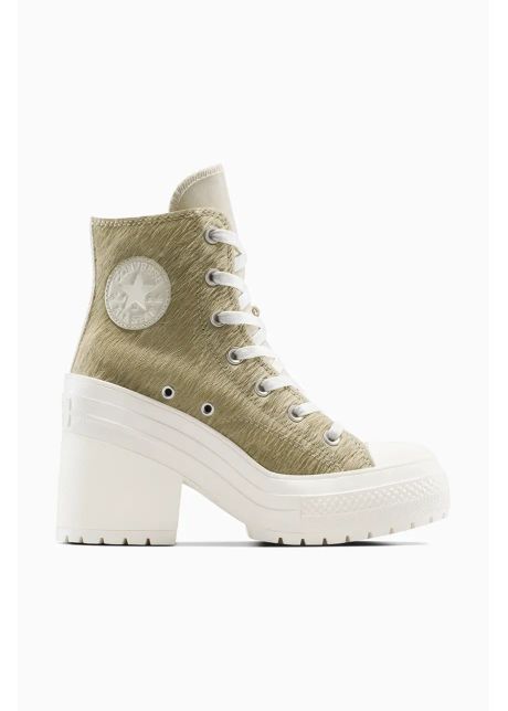 Converse tenisi chuck 70 de luxe heel pony hair culoarea verde a12813c