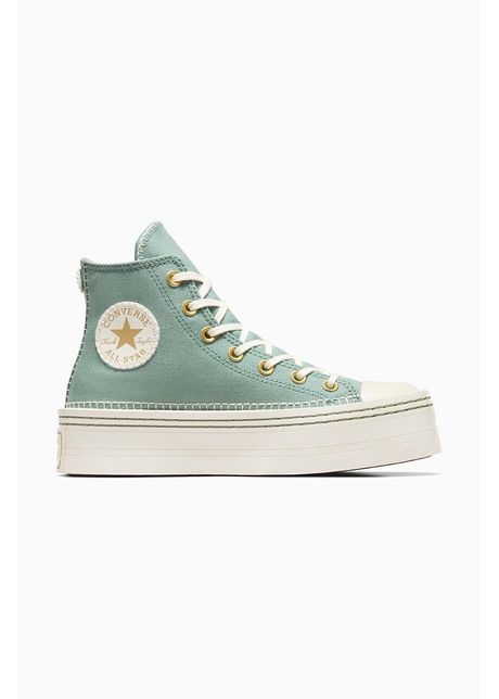 Converse tenisi chuck taylor all star modern lift femei culoarea verde a07547c