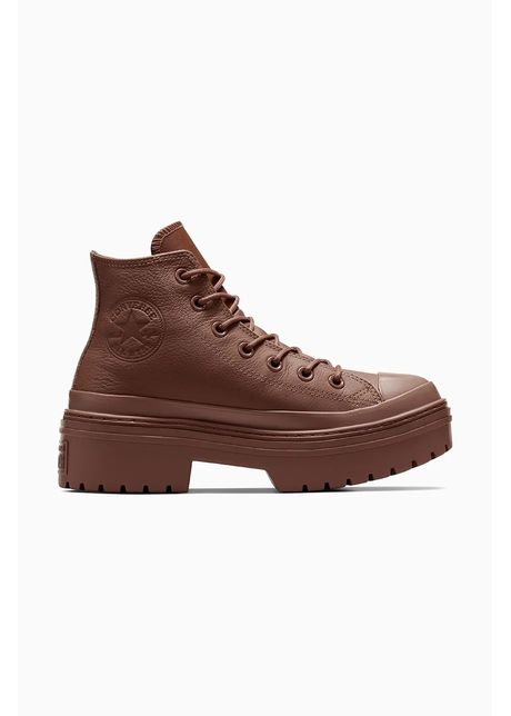 Converse tenisi de piele chuck taylor all star lugged heel femei culoarea maro a11547c