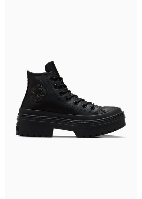 Converse tenisi de piele chuck taylor all star lugged heel femei culoarea negru a11548c