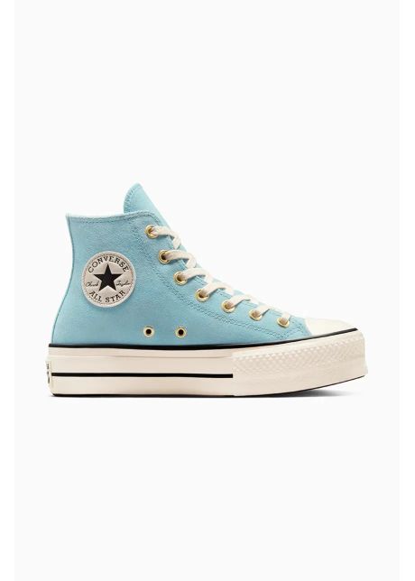 Converse tenisi din piele intoarsa chuck taylor all star lift culoarea turcoaz a13824c