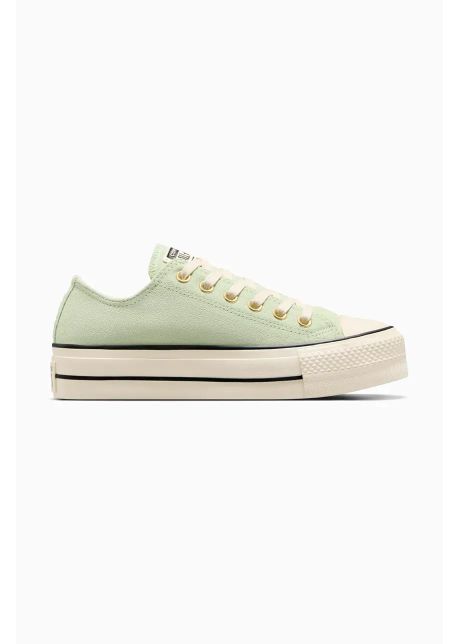 Converse tenisi din piele intoarsa chuck taylor all star lift culoarea verde a13825c