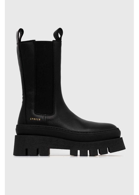 Copenhagen cizme de piele femei culoarea negru cu platforma cph685 vitello