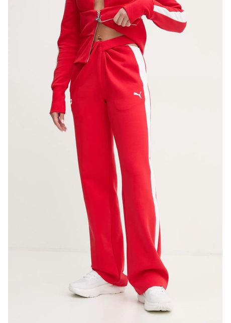 Coperni pantaloni de trening x puma culoarea rosu neted 628303