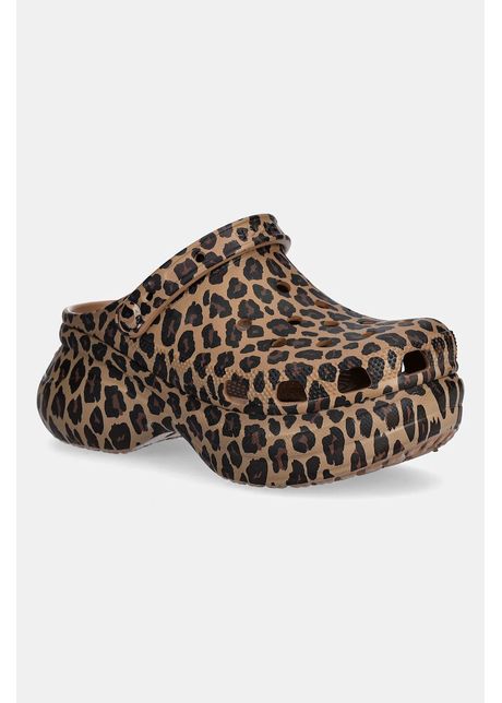 Crocs papuci Bae Animal Clog culoarea maro, cu platformă, 211624
