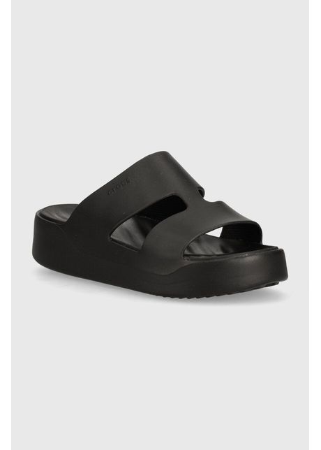 Crocs papuci gataway platform h strap femei culoarea negru cu platforma 209409