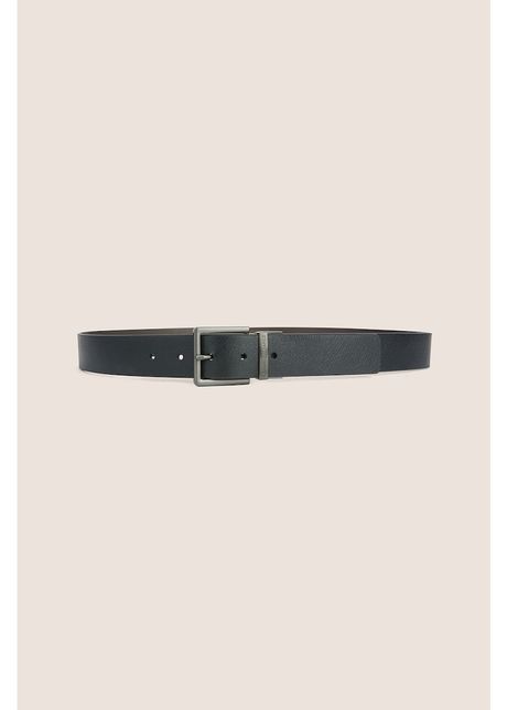 Curea reversibila de piele cu catarama metalica
