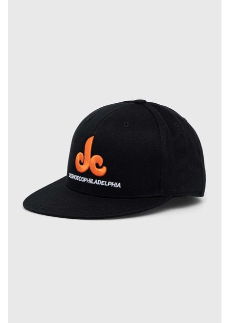 Dc apc de baseball din bumbac culoarea negru cu imprimeu