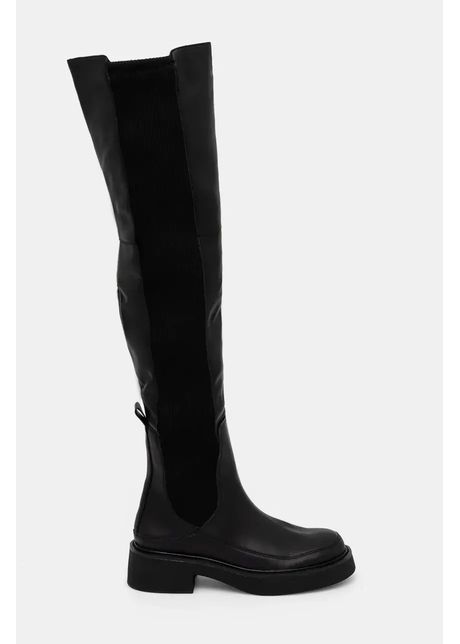Desigual cizme lena femei culoarea negru cu platforma 24wstp04 2000