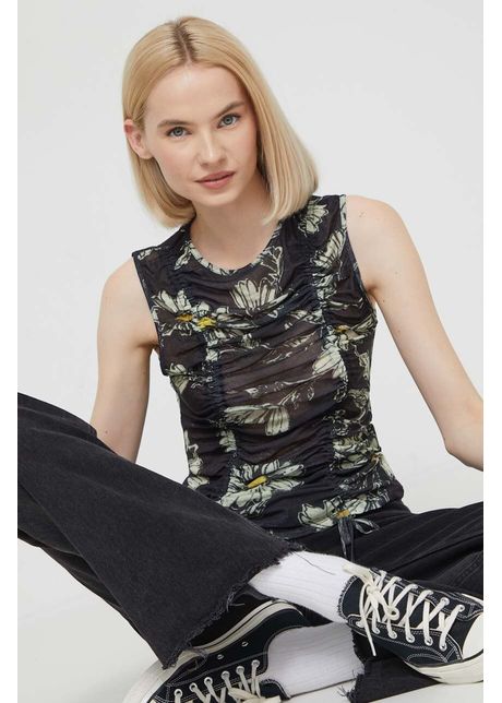 Desigual top femei culoarea negru