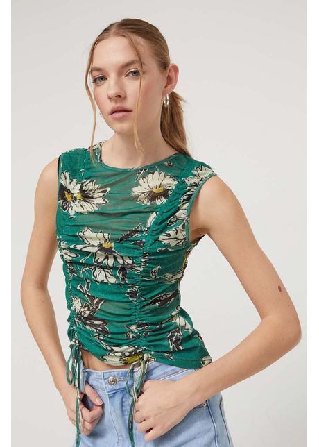 Desigual top femei culoarea verde