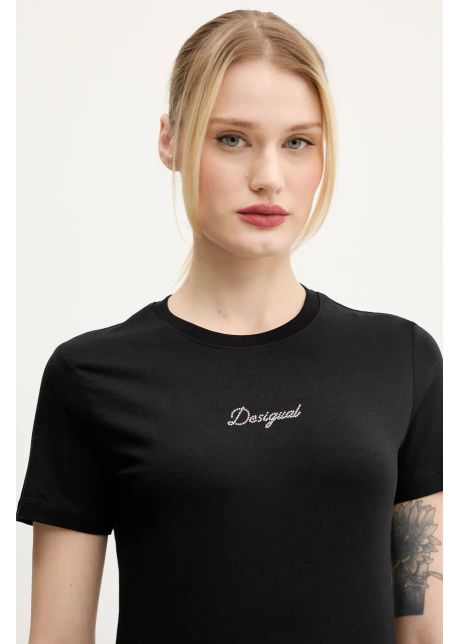 Desigual tricou paran femei culoarea negru 25swtk15
