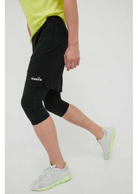 Diadora pantaloni scur i de alergare be one barbati culoarea negru