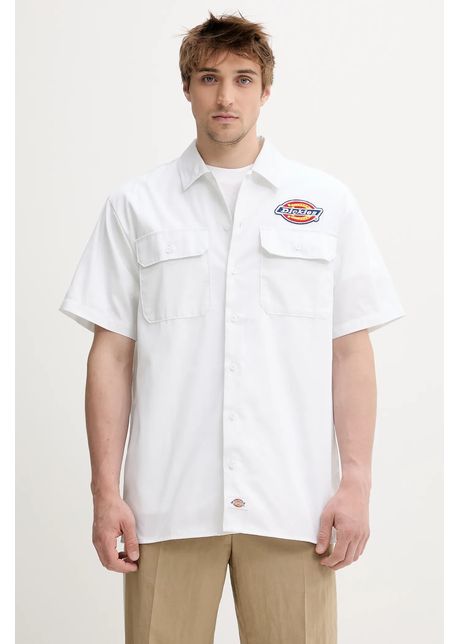 Dickies c ma culoarea alb cu guler clasic relaxed dk0a4xrrwhx1