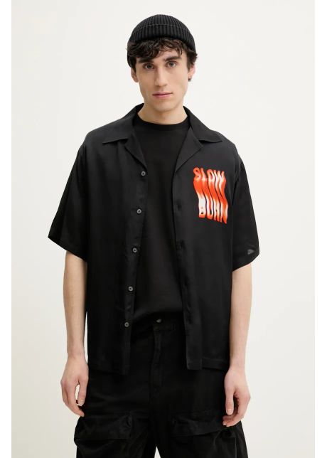 Diesel camasa s karol a shirt barbati culoarea negru relaxed a16460 0knak