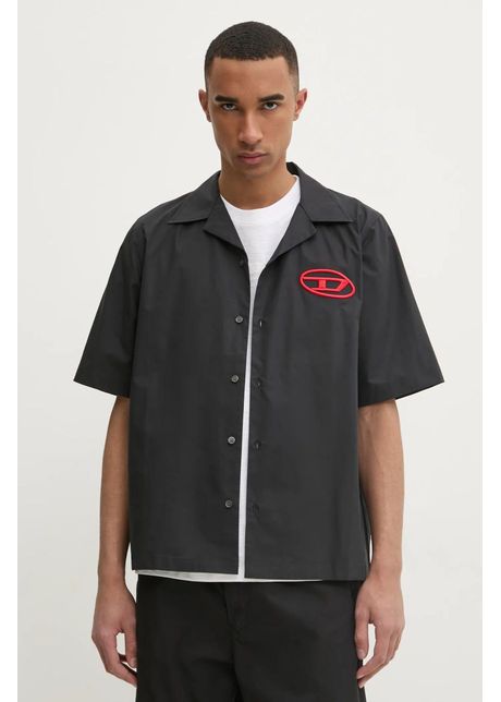 Diesel camasa s mac c shirt barbati culoarea negru cu guler clasic relaxed a14636 0pcal