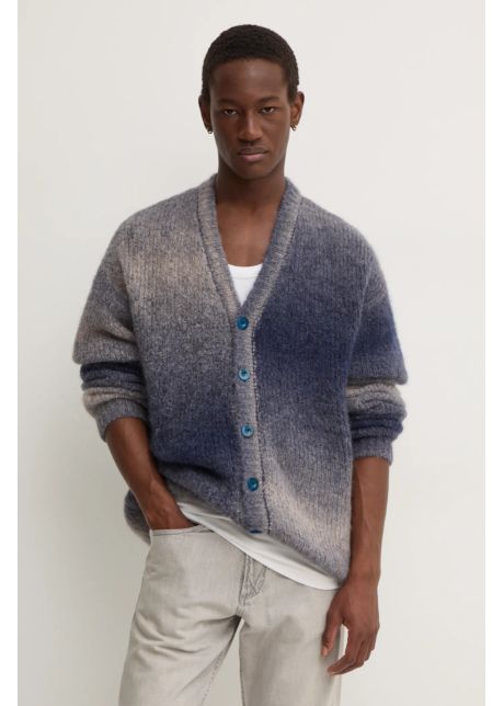 Diesel cardigan din lana k ramarro culoarea albastru marin a14915 0wfbt