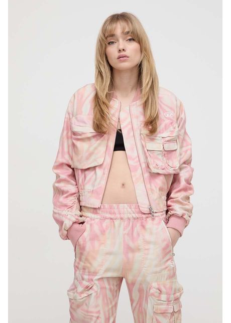 Diesel geac bomber femei culoarea roz de tranzi ie oversize a12214 0wgal