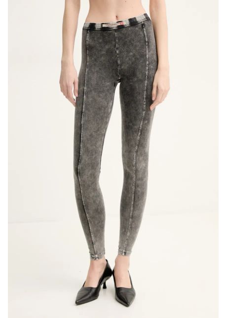 Diesel leggings athena dnm trousers femei culoarea gri melanj a17571 0shan