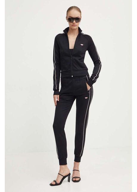 Diesel pantaloni de trening p jam piping d culoarea negru neted a15040 0dlaa