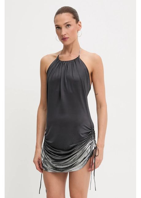 Diesel rochie D-IREN culoarea gri, mini, mulată, A18565.0JLBU