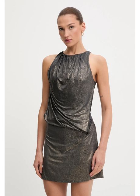 Diesel rochie D-KARAM culoarea auriu, mini, mulată, A18560.0NKCU