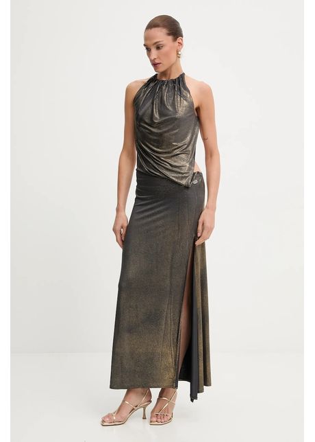 Diesel rochie D-KARAM-LONG culoarea auriu, maxi, mulată, A18559.0NKCU
