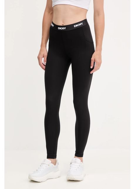Dkny colanți culoarea negru, uni, DP5P3604