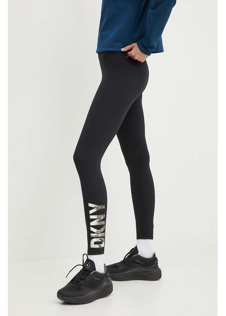 Dkny colanti femei culoarea negru cu imprimeu dp3p1223