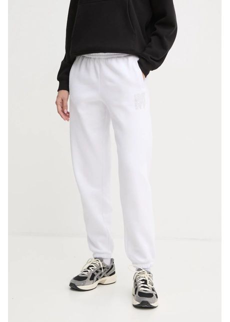 Dkny pantaloni de trening culoarea alb melanj dp4p3526