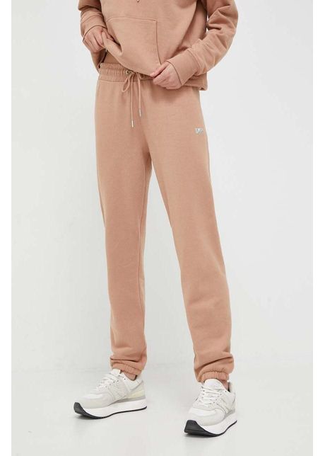 Dkny pantaloni de trening culoarea maro neted