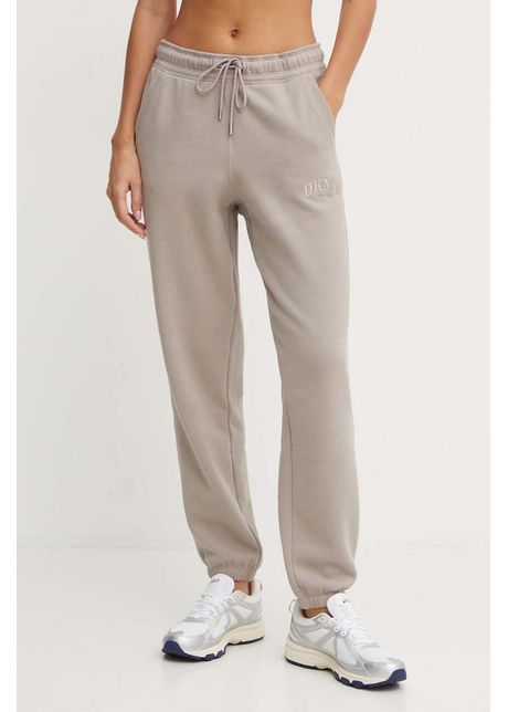 Dkny pantaloni de trening culoarea maro neted dp4p3471