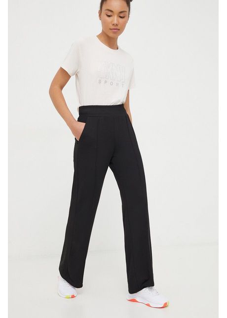 Dkny pantaloni de trening culoarea negru neted