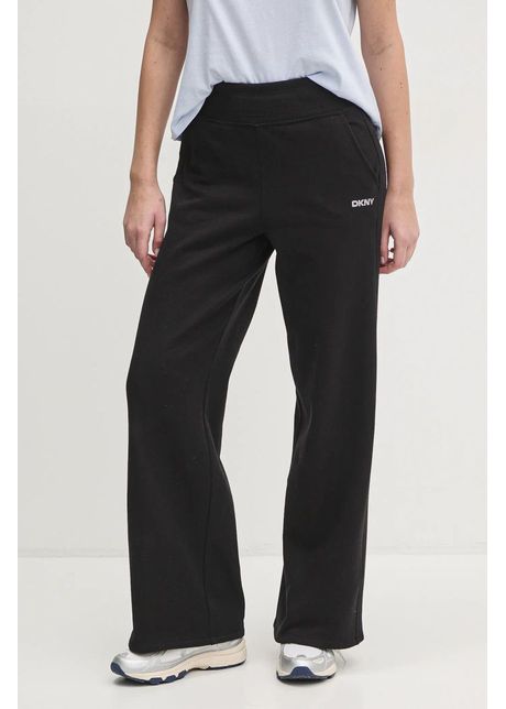 Dkny pantaloni de trening culoarea negru neted dp5p3546