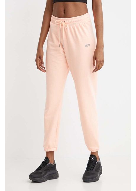 Dkny pantaloni de trening culoarea portocaliu cu imprimeu