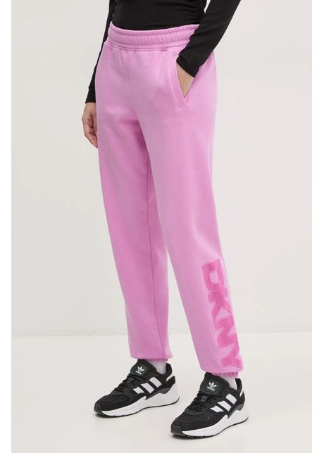 Dkny pantaloni de trening culoarea violet cu imprimeu dp5p3585