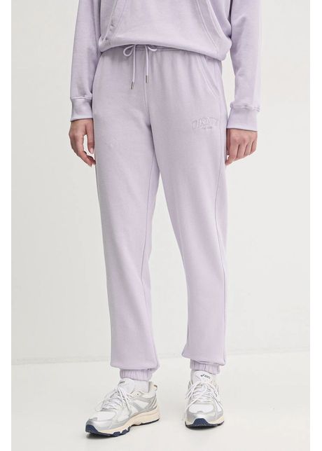 Dkny pantaloni de trening culoarea violet neted dp4p3471