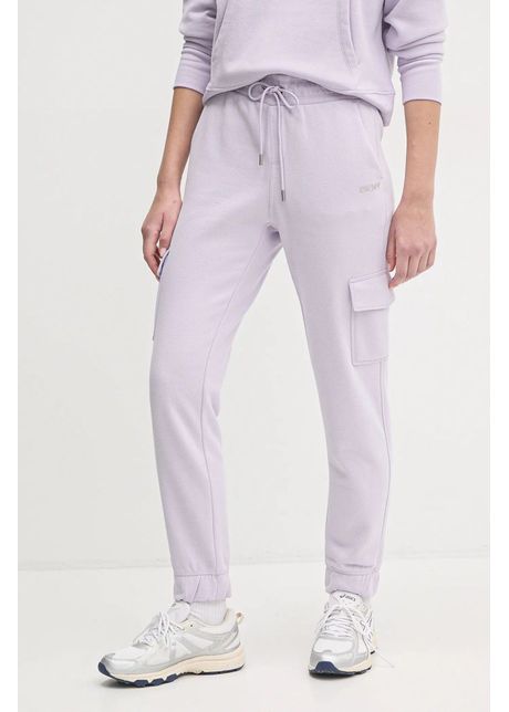 Dkny pantaloni de trening culoarea violet neted dp5p3504