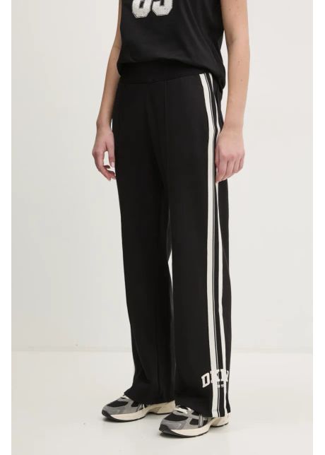 Dkny pantaloni de trening din bumbac femei culoarea negru uni dp5p3616