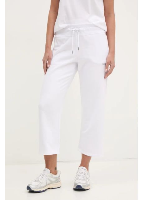 Dkny pantaloni de trening femei culoarea alb neted dp5p3624