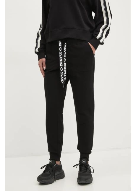 Dkny pantaloni de trening femei culoarea negru neted dp5p3496