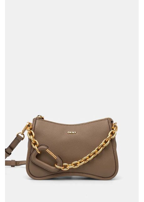 Dkny poseta de piele culoarea bej r43eag47