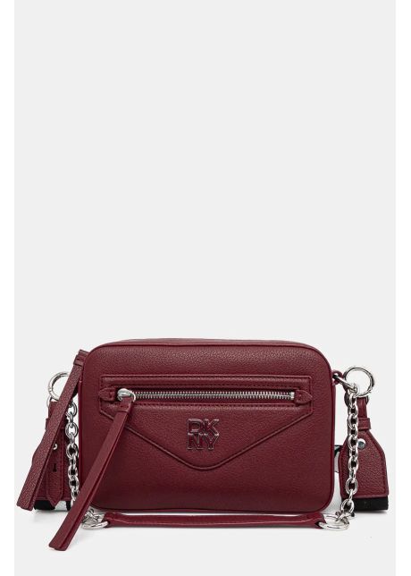 Dkny poseta de piele culoarea bordo r42elf44