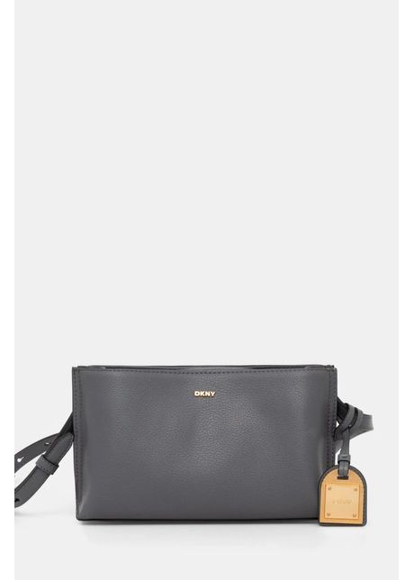 Dkny poseta de piele culoarea gri r44e1i54
