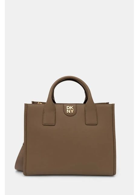 Dkny poseta de piele culoarea maro r43akq11