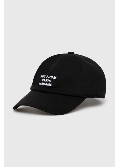 Dr le de monsieur apc de baseball din bumbac la casquette slogan culoarea negru cu imprimeu perm cp151 co138 bl